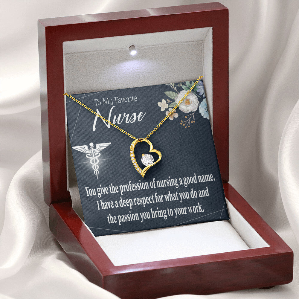 Deep Respect Healthcare Medical Worker Nurse Appreciation Gift Forever Necklace w Message Card-Express Your Love Gifts