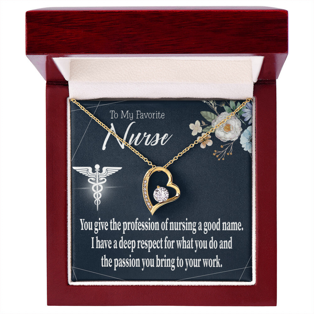 Deep Respect Healthcare Medical Worker Nurse Appreciation Gift Forever Necklace w Message Card-Express Your Love Gifts