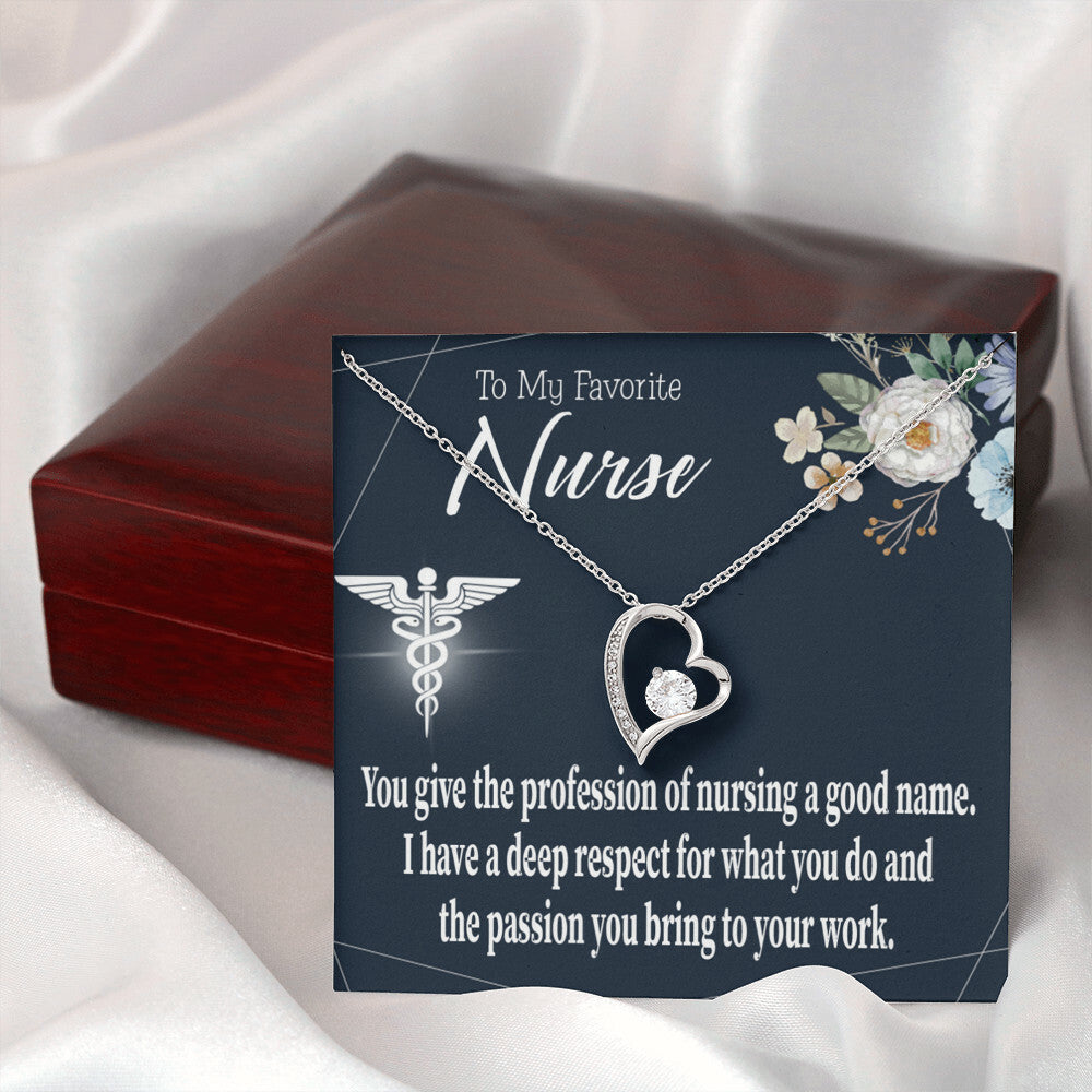 Deep Respect Healthcare Medical Worker Nurse Appreciation Gift Forever Necklace w Message Card-Express Your Love Gifts