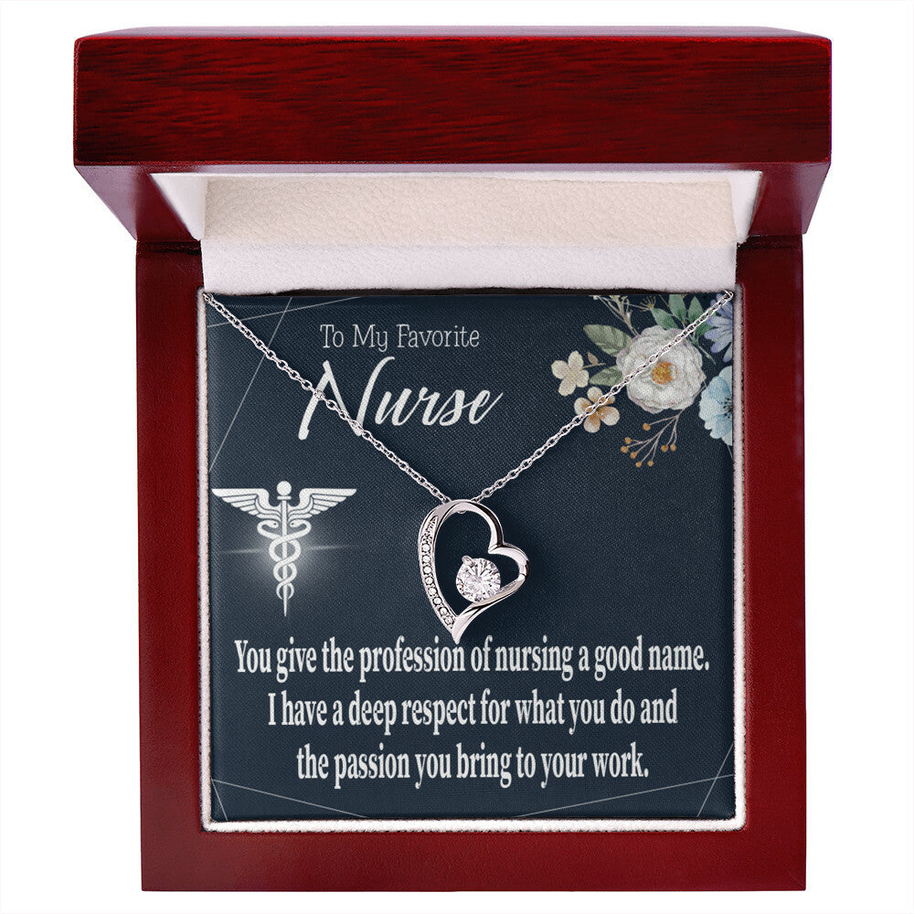 Deep Respect Healthcare Medical Worker Nurse Appreciation Gift Forever Necklace w Message Card-Express Your Love Gifts