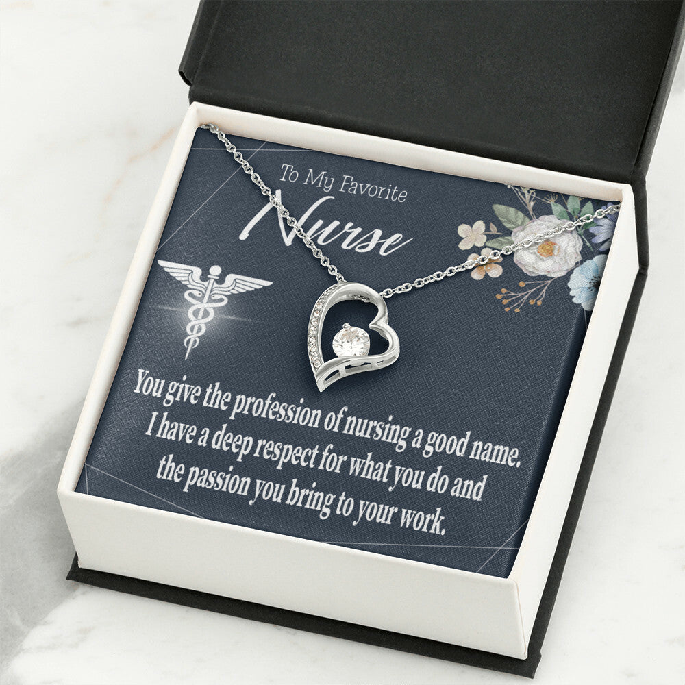 Deep Respect Healthcare Medical Worker Nurse Appreciation Gift Forever Necklace w Message Card-Express Your Love Gifts