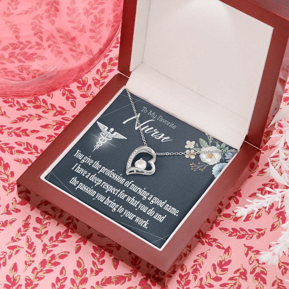 Deep Respect Healthcare Medical Worker Nurse Appreciation Gift Forever Necklace w Message Card-Express Your Love Gifts