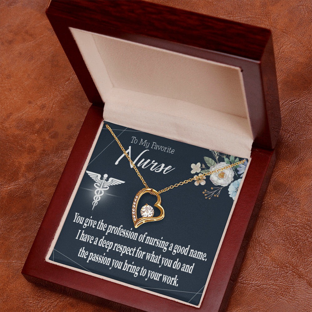 Deep Respect Healthcare Medical Worker Nurse Appreciation Gift Forever Necklace w Message Card-Express Your Love Gifts