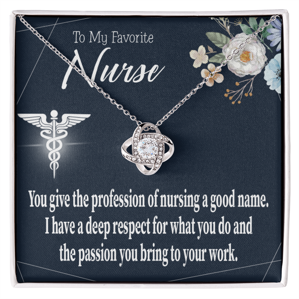 Deep Respect Healthcare Medical Worker Nurse Appreciation Gift Infinity Knot Necklace Message Card-Express Your Love Gifts