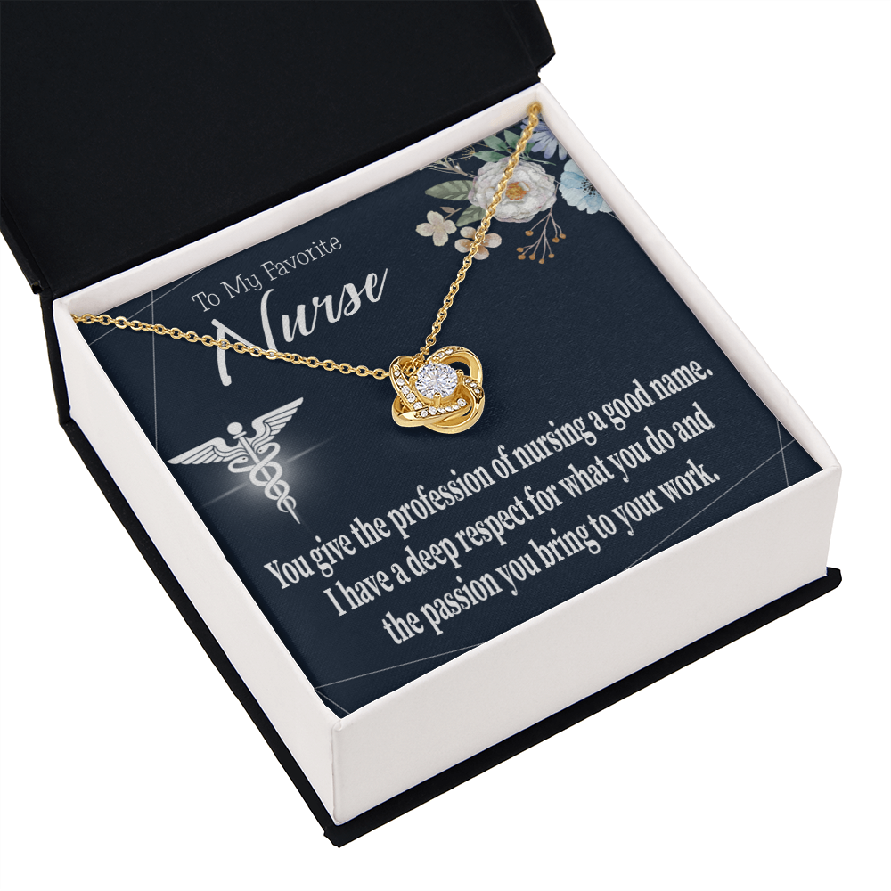 Deep Respect Healthcare Medical Worker Nurse Appreciation Gift Infinity Knot Necklace Message Card-Express Your Love Gifts