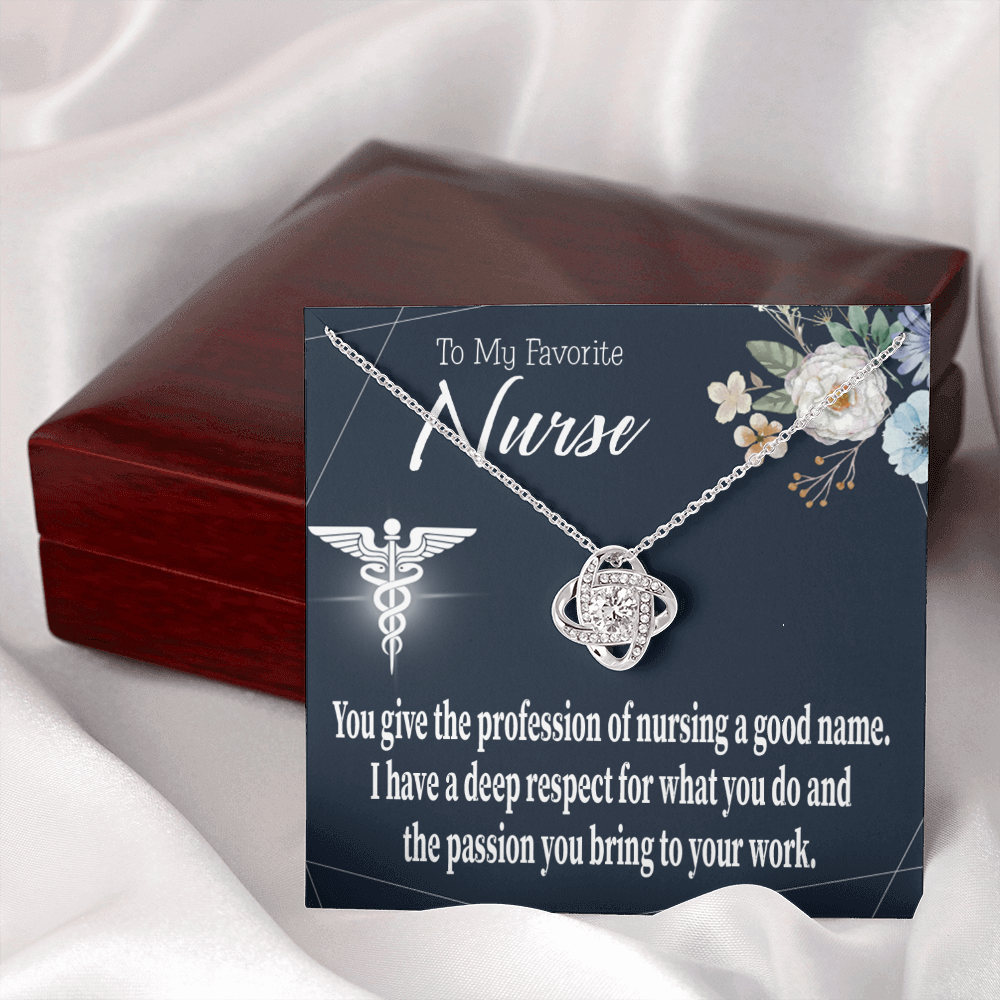 Deep Respect Healthcare Medical Worker Nurse Appreciation Gift Infinity Knot Necklace Message Card-Express Your Love Gifts