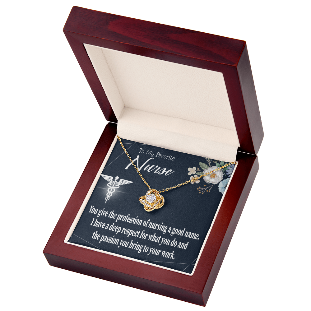 Deep Respect Healthcare Medical Worker Nurse Appreciation Gift Infinity Knot Necklace Message Card-Express Your Love Gifts