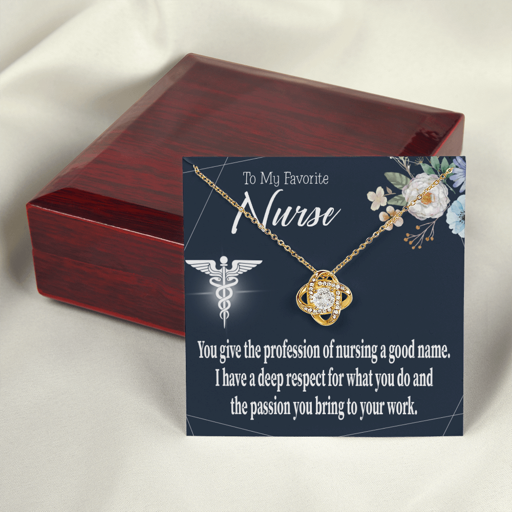 Deep Respect Healthcare Medical Worker Nurse Appreciation Gift Infinity Knot Necklace Message Card-Express Your Love Gifts
