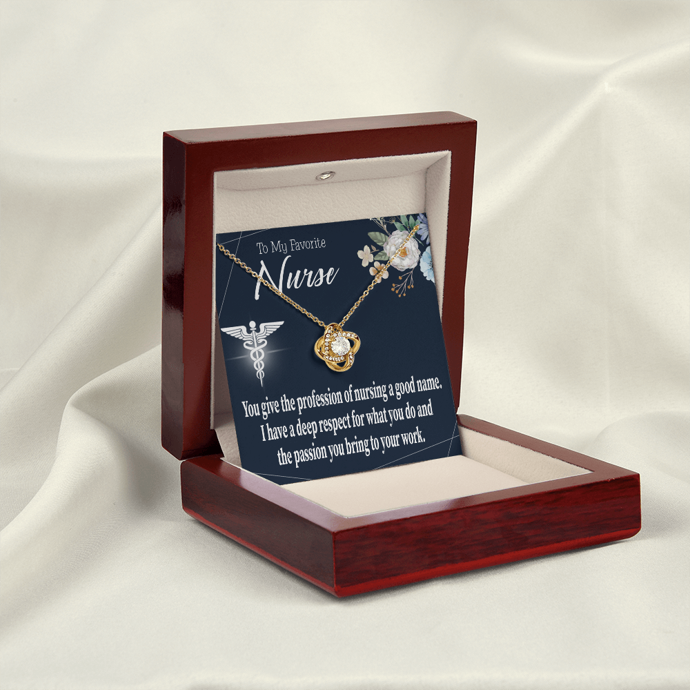 Deep Respect Healthcare Medical Worker Nurse Appreciation Gift Infinity Knot Necklace Message Card-Express Your Love Gifts