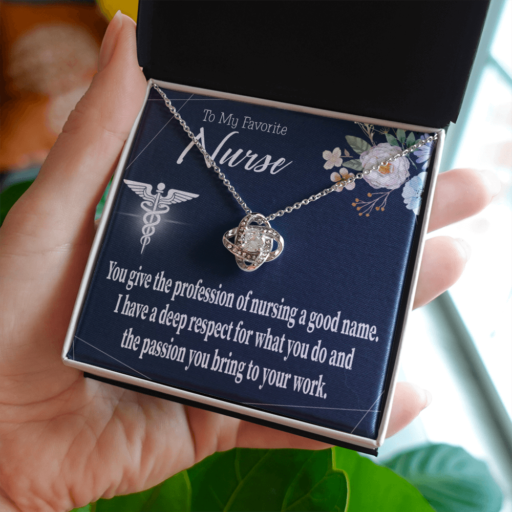 Deep Respect Healthcare Medical Worker Nurse Appreciation Gift Infinity Knot Necklace Message Card-Express Your Love Gifts