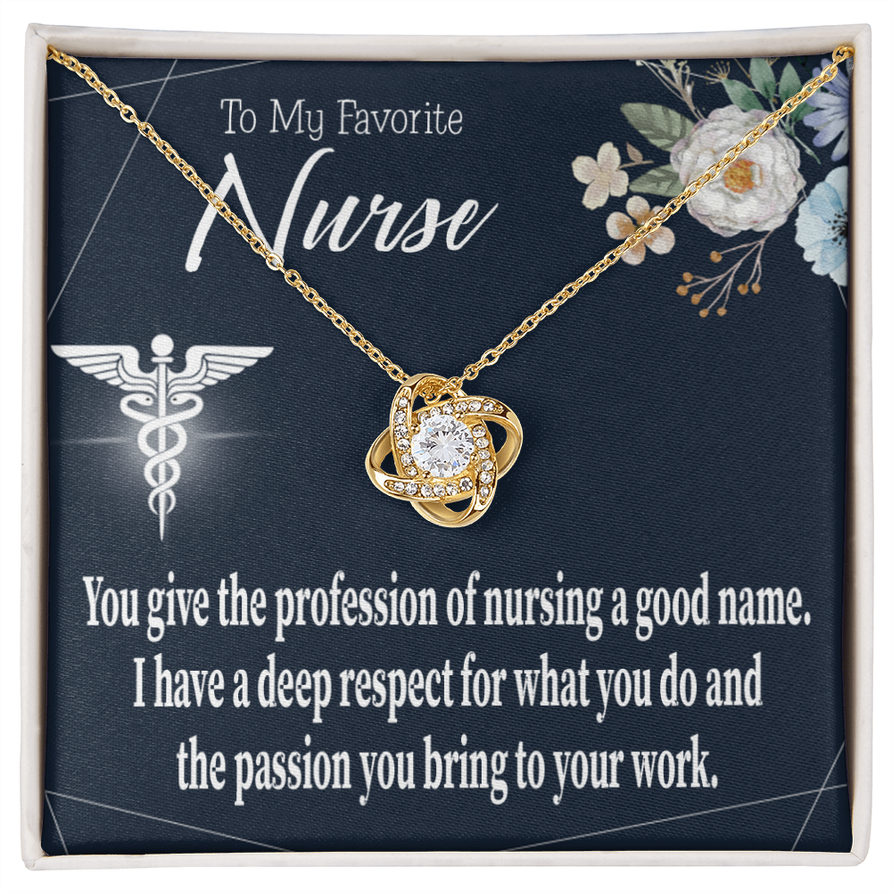Deep Respect Healthcare Medical Worker Nurse Appreciation Gift Infinity Knot Necklace Message Card-Express Your Love Gifts
