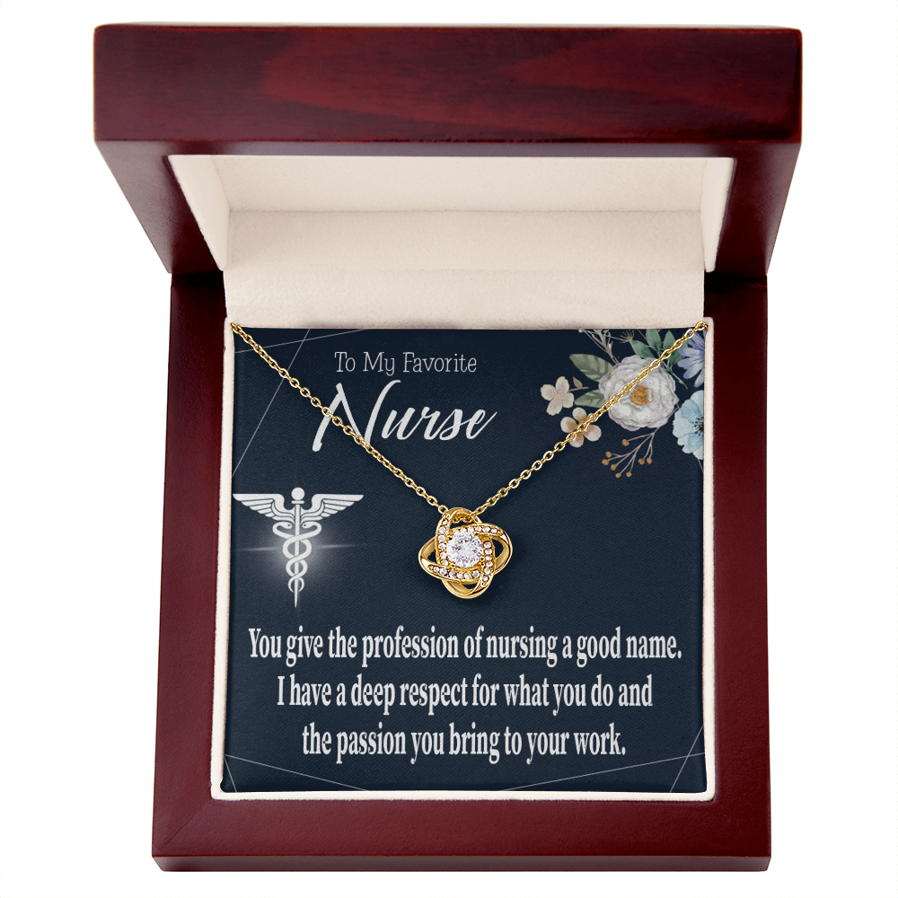 Deep Respect Healthcare Medical Worker Nurse Appreciation Gift Infinity Knot Necklace Message Card-Express Your Love Gifts