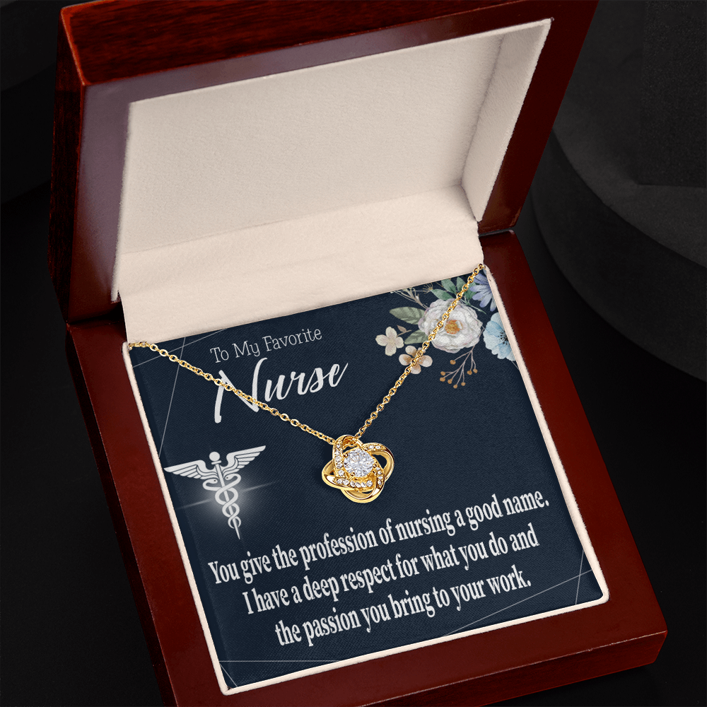 Deep Respect Healthcare Medical Worker Nurse Appreciation Gift Infinity Knot Necklace Message Card-Express Your Love Gifts