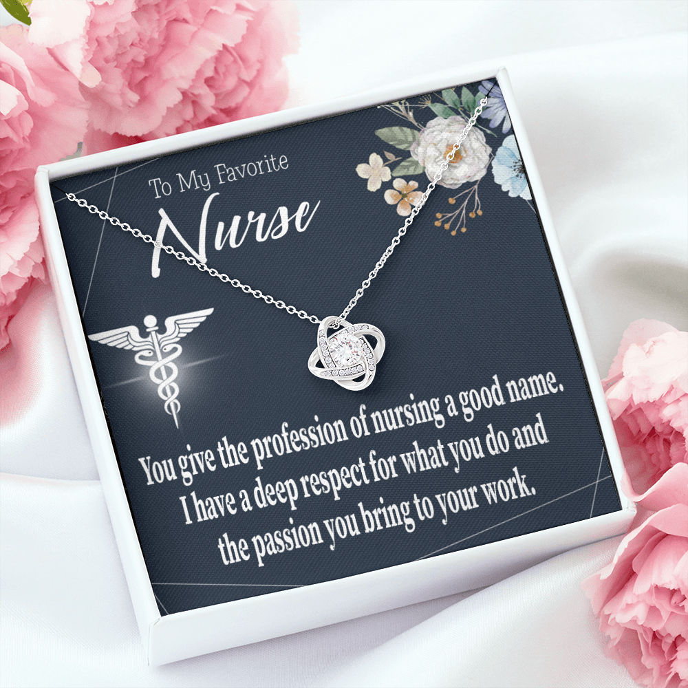 Deep Respect Healthcare Medical Worker Nurse Appreciation Gift Infinity Knot Necklace Message Card-Express Your Love Gifts