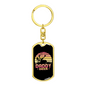 Deer Daddy Keychain Stainless Steel or 18k Gold Dog Tag Keyring-Express Your Love Gifts