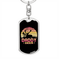 Deer Daddy Keychain Stainless Steel or 18k Gold Dog Tag Keyring-Express Your Love Gifts