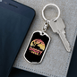 Deer Daddy Keychain Stainless Steel or 18k Gold Dog Tag Keyring-Express Your Love Gifts