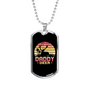 Deer Daddy Necklace Stainless Steel or 18k Gold Dog Tag 24" Chain-Express Your Love Gifts
