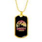 Deer Daddy Necklace Stainless Steel or 18k Gold Dog Tag 24" Chain-Express Your Love Gifts