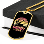 Deer Daddy Necklace Stainless Steel or 18k Gold Dog Tag 24" Chain-Express Your Love Gifts