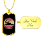 Deer Daddy Necklace Stainless Steel or 18k Gold Dog Tag 24" Chain-Express Your Love Gifts