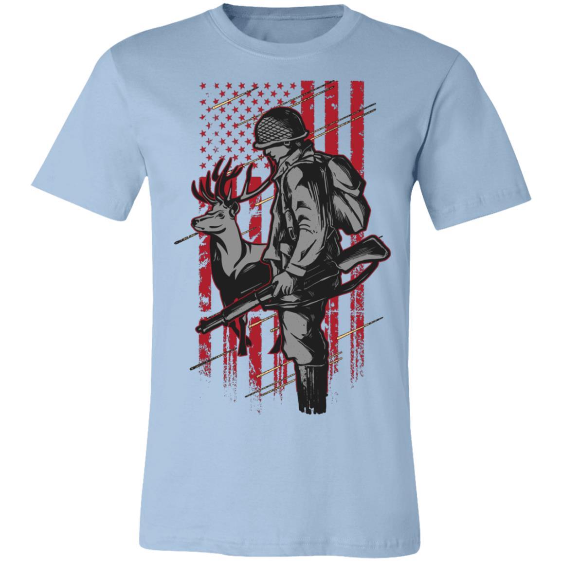 Deer Hunter Flag Hunter Gift T-Shirt-Express Your Love Gifts