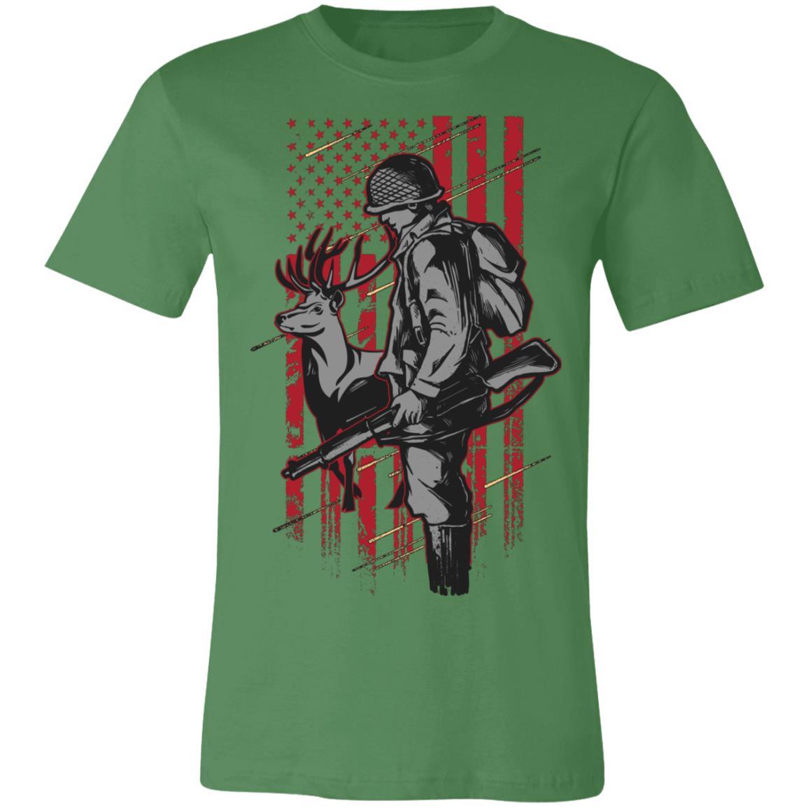 Deer Hunter Flag Hunter Gift T-Shirt-Express Your Love Gifts
