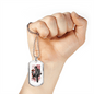 Deer Hunter Flag Necklace Stainless Steel or 18k Gold Dog Tag 24" Chain-Express Your Love Gifts