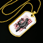 Deer Hunter Flag Necklace Stainless Steel or 18k Gold Dog Tag 24" Chain-Express Your Love Gifts