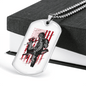 Deer Hunter Flag Necklace Stainless Steel or 18k Gold Dog Tag 24" Chain-Express Your Love Gifts