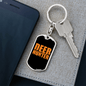 Deer Hunter Keychain Stainless Steel or 18k Gold Dog Tag Keyring-Express Your Love Gifts