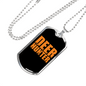 Deer Hunter Necklace Stainless Steel or 18k Gold Dog Tag 24" Chain-Express Your Love Gifts