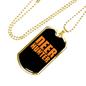 Deer Hunter Necklace Stainless Steel or 18k Gold Dog Tag 24" Chain-Express Your Love Gifts