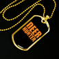 Deer Hunter Necklace Stainless Steel or 18k Gold Dog Tag 24" Chain-Express Your Love Gifts