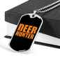 Deer Hunter Necklace Stainless Steel or 18k Gold Dog Tag 24" Chain-Express Your Love Gifts