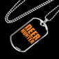 Deer Hunter Necklace Stainless Steel or 18k Gold Dog Tag 24" Chain-Express Your Love Gifts