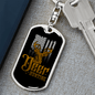 Deer Hunting Antlers Keychain Stainless Steel or 18k Gold Dog Tag Keyring-Express Your Love Gifts