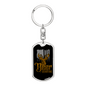 Deer Hunting Antlers Keychain Stainless Steel or 18k Gold Dog Tag Keyring-Express Your Love Gifts