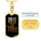 Deer Hunting Antlers Keychain Stainless Steel or 18k Gold Dog Tag Keyring-Express Your Love Gifts