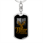 Deer Hunting Antlers Keychain Stainless Steel or 18k Gold Dog Tag Keyring-Express Your Love Gifts
