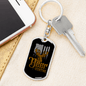 Deer Hunting Antlers Keychain Stainless Steel or 18k Gold Dog Tag Keyring-Express Your Love Gifts