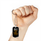 Deer Hunting Antlers Necklace Stainless Steel or 18k Gold Dog Tag 24" Chain-Express Your Love Gifts