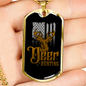 Deer Hunting Antlers Necklace Stainless Steel or 18k Gold Dog Tag 24" Chain-Express Your Love Gifts