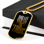 Deer Hunting Antlers Necklace Stainless Steel or 18k Gold Dog Tag 24" Chain-Express Your Love Gifts