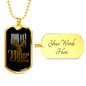 Deer Hunting Antlers Necklace Stainless Steel or 18k Gold Dog Tag 24" Chain-Express Your Love Gifts