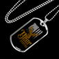 Deer Hunting Antlers Necklace Stainless Steel or 18k Gold Dog Tag 24" Chain-Express Your Love Gifts