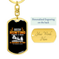 Deer Hunting Chance Keychain Stainless Steel or 18k Gold Dog Tag Keyring-Express Your Love Gifts