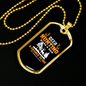 Deer Hunting Chance Necklace Stainless Steel or 18k Gold Dog Tag 24" Chain-Express Your Love Gifts