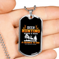 Deer Hunting Chance Necklace Stainless Steel or 18k Gold Dog Tag 24" Chain-Express Your Love Gifts