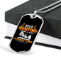 Deer Hunting Chance Necklace Stainless Steel or 18k Gold Dog Tag 24" Chain-Express Your Love Gifts